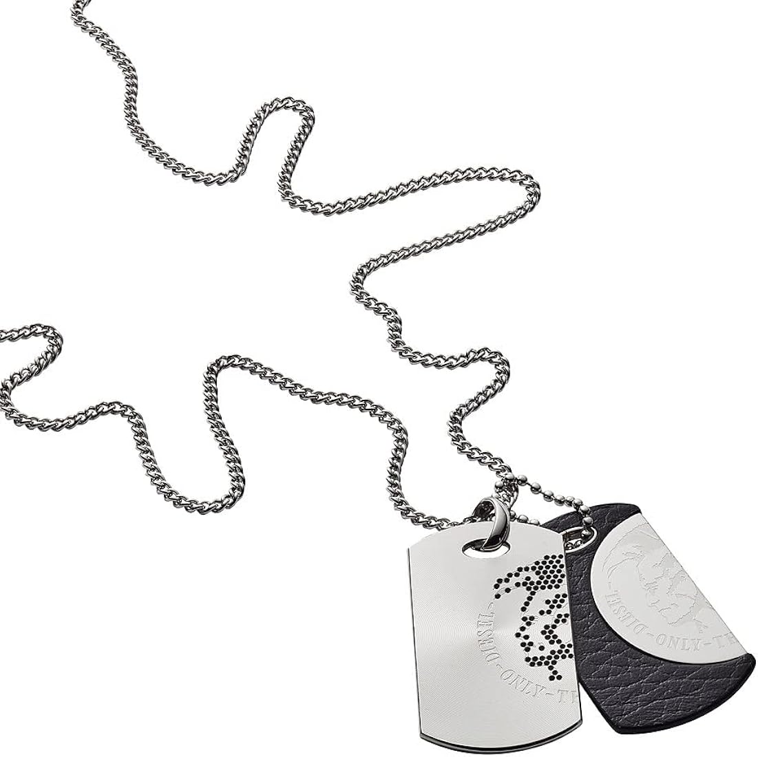 DIESEL DX0289040 Necklace Dog Tag Pendant Plate Men Women [Parallel  Import], No Stone